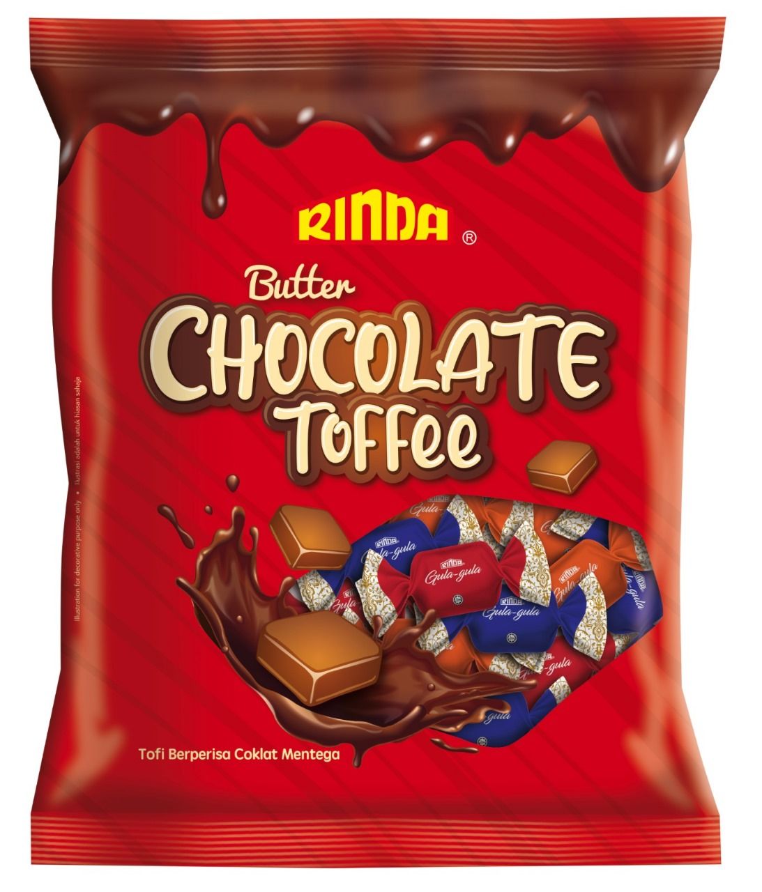 Rinda Butter Chocolate Toffee Candy 120Gm