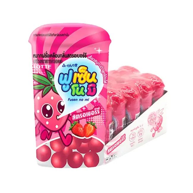 Lotte Fusen Nomi Strawberry Chewing Gum 15Gm