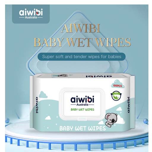 Aiwibi Australian 100% Soft Care Baby Wet Wipes 90Pcs