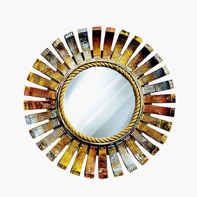 Vintage Medium Multi colour Mirror Brooch K-11-CH18031