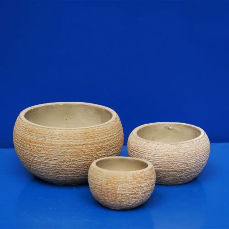 Ceramic Round Type Vase Set of 3Pcs IMP-1-20R