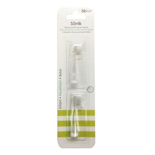 BBLUV-B0117 white Bbluv Sonik Replacement Brush Heads 2pk - Infant