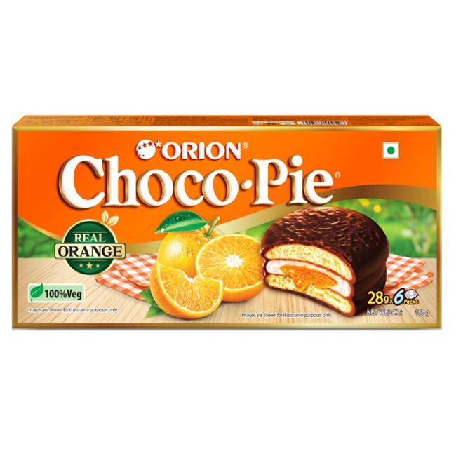 Orion Orange Choco-Pie 6Pcs 168Gm