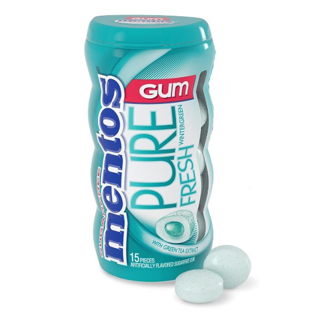 Mentos Pure Fresh Wintergreen Sugar Free Curvy Bottle 31.5Gm (1 Pcs)