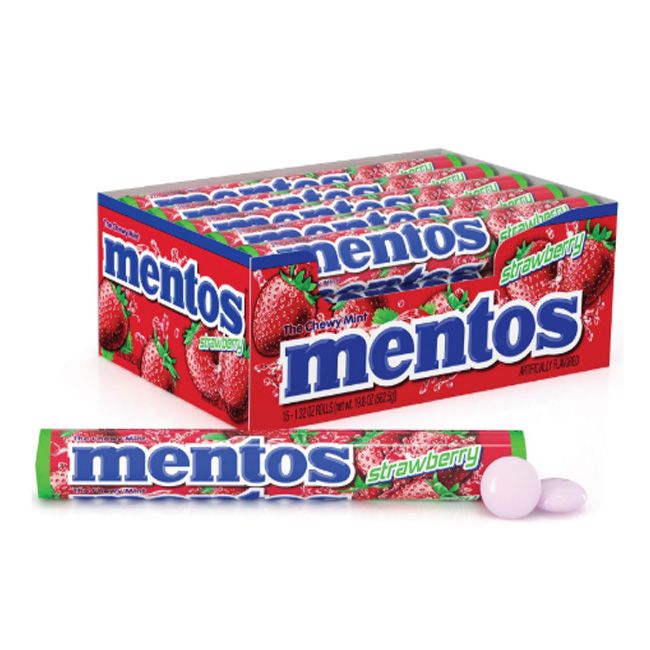 Mentos Strawberry Stick 37Gm (24 Pcs)