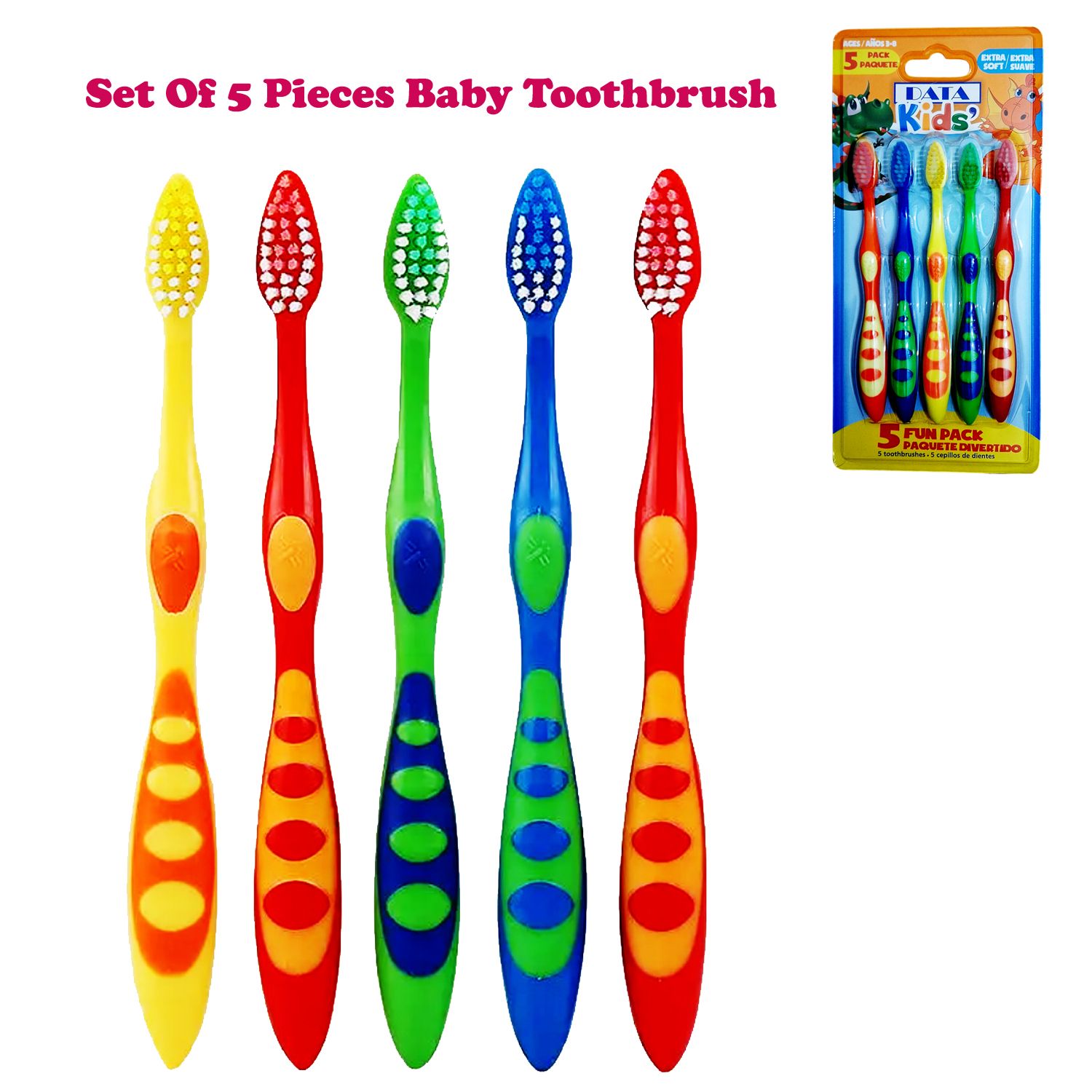 Kids' Toothbrush Set – Extra Soft Bristles (5 Pieces)