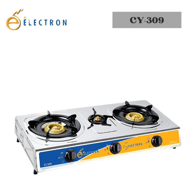 Electron 3 Burner Steel Gas Stove CY-309