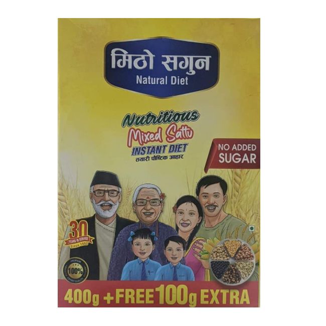 Mitho Sagun Nutritious Mix Sattu Sugar Free 400+100Gm