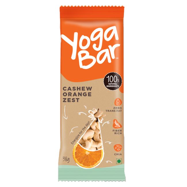 Yoga Bar Snack Bar Cashew Orange Zest 38Gm