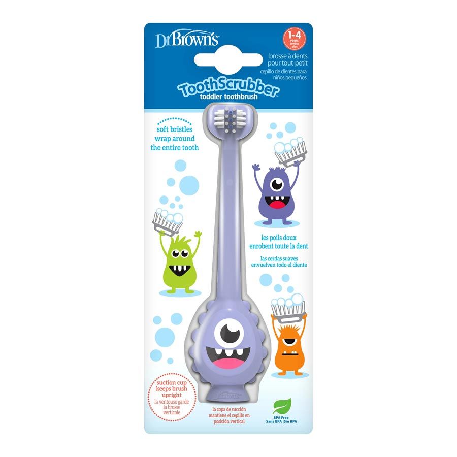 Dr Brown's Toddler Toothbrush, ToothScrubber, Purple, 1-Pack, HG094