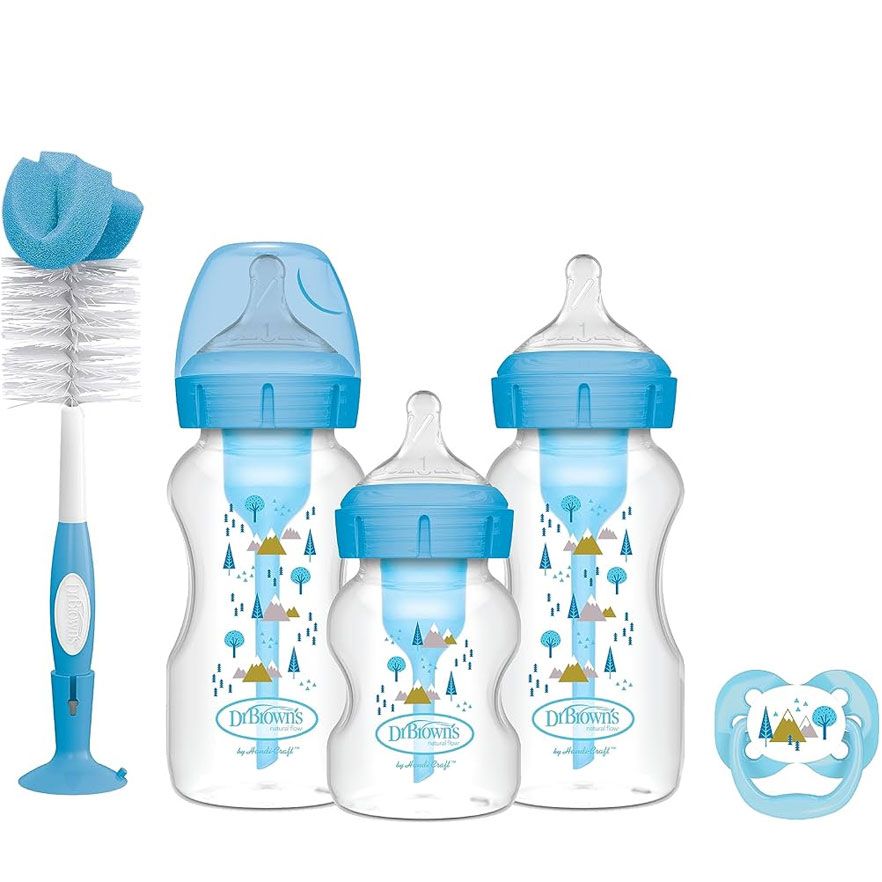 Dr Brown's PP Wide-Neck Anti-Colic Options + Baby bottle Blue Gift Set,  Wb03620-Intlx