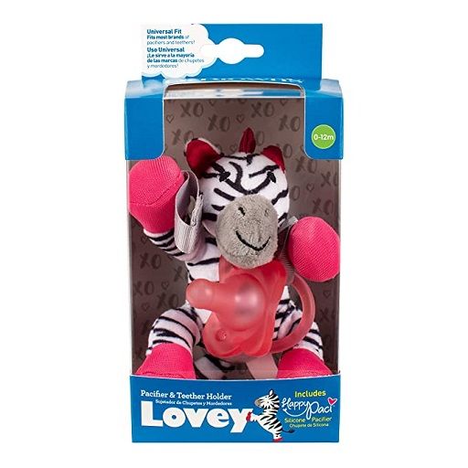 Dr Brown's Zebra Lovely with Pink One Piece Pacifier 0M+ , AC156-P6