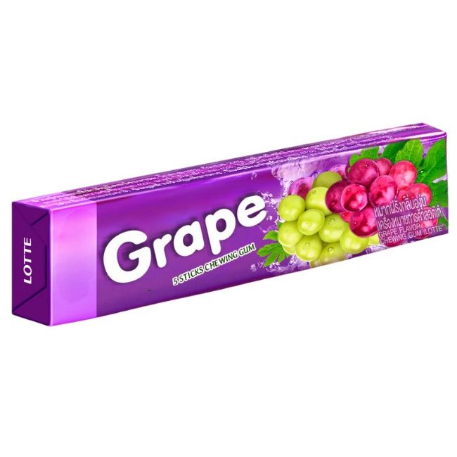 Lotte Grapes Stick Chewing Gum 13.5Gm