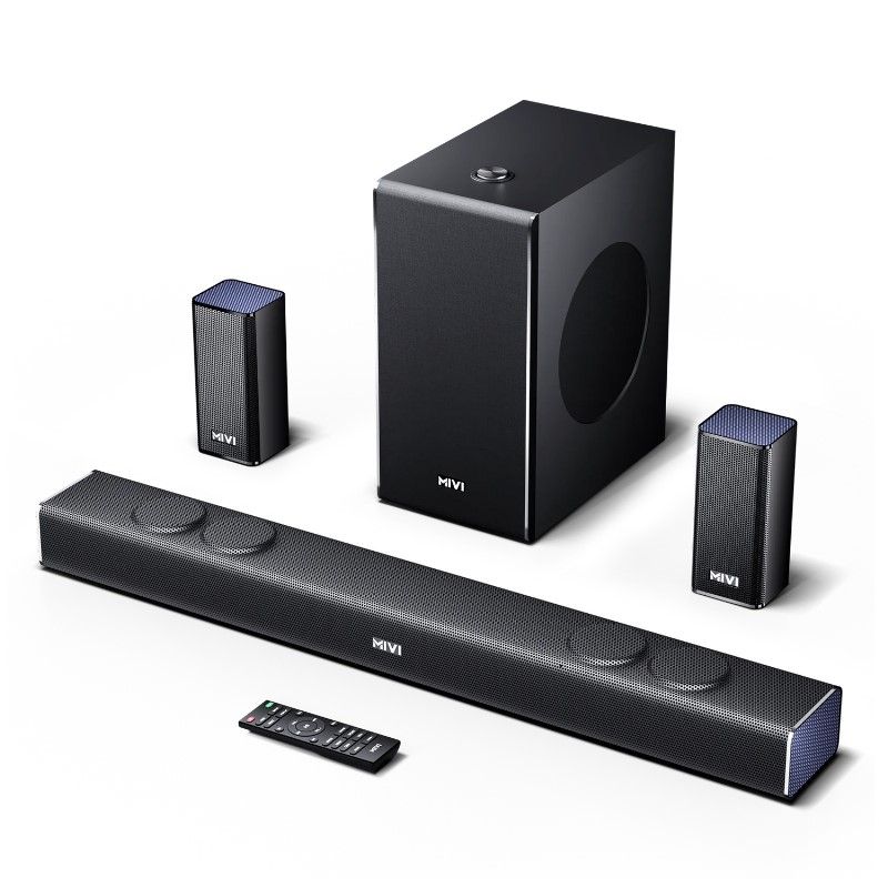 Mivi Fort S660 With Dolby Audio, 2 Satellite Speakers, Surround Sound 660 W Bluetooth Soundbar (Black, 5.1 Channel)