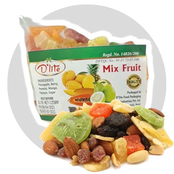 D'Lite Dried Mix Fruits 125gm