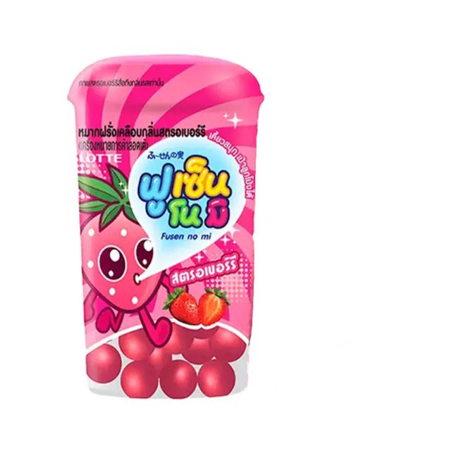 Lotte Fusen Nomi Strawberry Chewing Gum 15Gm