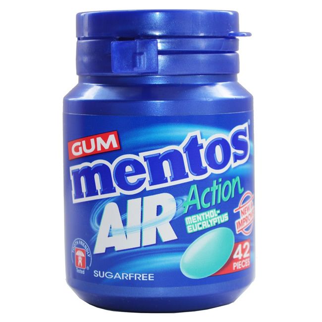 Mentos Air Action Gum Menthol 56Gm