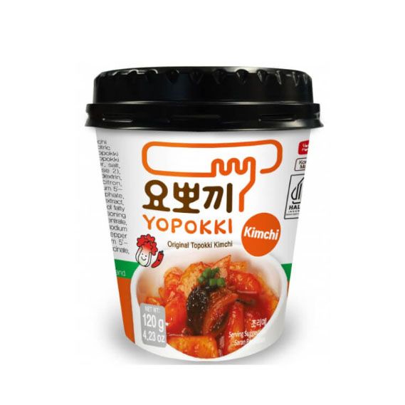 Yopokki Halal Tteokbokki Kimchi Cup 120Gm