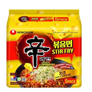 Nongshim Stir Fry with Cheese Noodles 120Gm (Pack of 5)