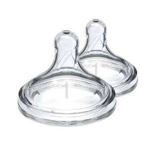 Dr. Brown's Level 1 Wide-Neck Silicone Nipple 2-Pack, (0-3months), Wn1201-Intl