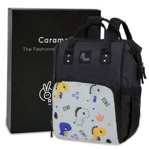 R for rabbit Caramello Dino Diaper Bag-DBCMDG06