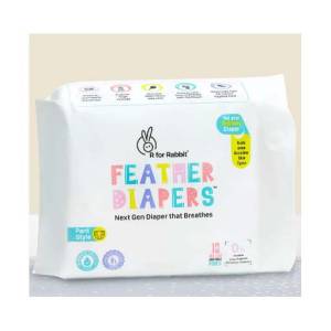 R for Rabbit Feather Diaper -S Size Pack of 74 (5-9kg), DFD1R74