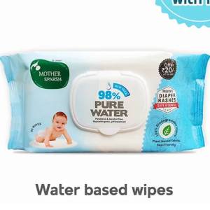 Mother Sparsh 98% Water Wipes (80 Scented Baby Wipes)