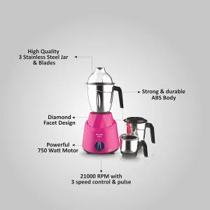 Preethi Galaxy Pro 750W 3Jar Blender Mixer MG240