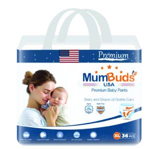 MumBuds American UltraThin Baby Pants XL 36Pcs​​ (12-17 KG)
