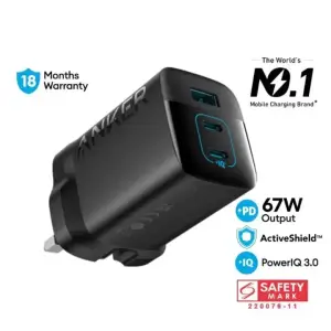 Anker 67W GaN Wall Charger 3 Ports