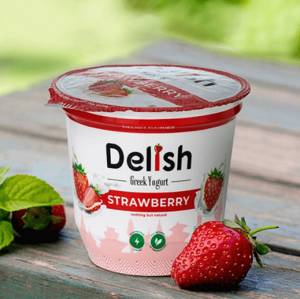 Delish Greek Yogurt Strawberry Flavor 125Gm