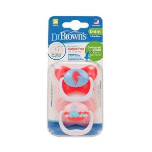 Dr. Brown's Prevent Butterfly Pacifier Stage 1 Pink 2-Pack,  PV12301-P4