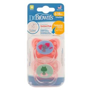 Dr. Brown's Prevent Butterfly Pacifier Stage 2 Pink 2-Pack 6-18m, PV22301-P4