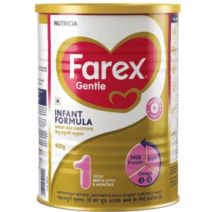 Farex Gentle Stage 1 Infant Formula Milk Powder 400Gm 0-6 Months