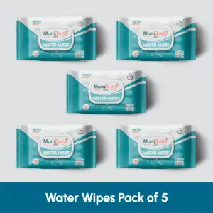 MumBuds Water Wipes 100Pcs Pack of 5
