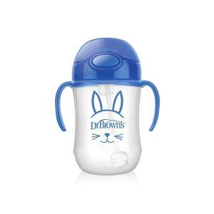 Dr. Brown's 9 Oz/270 Ml Baby's First Straw Cup - Blue (6M+), TC91012-Intl