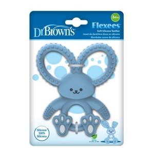 Dr Brown's Bunny Long Limbed Silicone Teether, Blue, CPKG (3m+), TE021-INTL