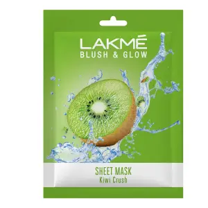 Lakme Blush & Glow Kiwi Sheet Mask Fruit Facial Like Glow Kiwi Crush 25Ml