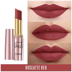 Lakme 9 To 5 Primer With Matte Lip Color MR4 Roseatte Red Lipstick 3.6Gm