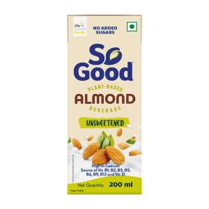 So Good Plant Based Almond Milk Unsweetened 200Ml