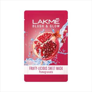 Lakme Blush & Glow Pomegranate Sheet Mask Fruit Facial Like Glow 25Ml
