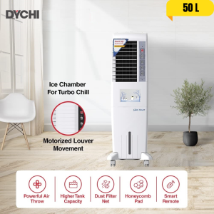 Dychi T50 Glam Tower Air Cooler With Remote Wheel Honeycomb