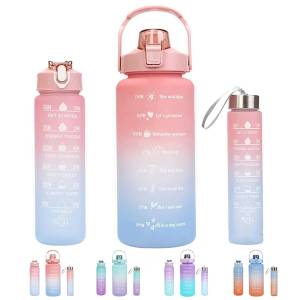 3 in 1 Water Bottles With Lock Feature & Top Lid