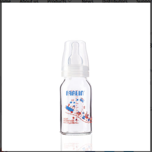 Farlin Heat Resistant α-33 0M+ Small Glass Feeding Bottle 120Ml