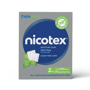 Nicotex Mint Plus Sugar Free Nicotine Gums Pack Of 2
