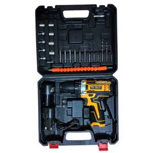 24-Piece Cordless Drill Power Tool Set with Lithium-Ion Batteries