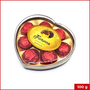 Fortunna Chocolate 8's Heart Red 100Gm