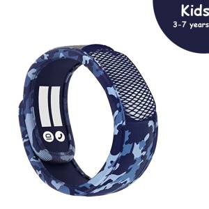 PARA’KITO® Wristband Kids Blue Camouflage (EN)-FNGWB1ENK61 ( 3-7 years)