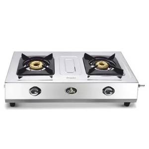 Preethi Glare Stainless Steel 2 Burner Manual Gas Stove SSGS007