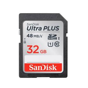 SanDisk Ultra Plus Camera Memory Card With 32GB SD Card Class-10 48Mb/S